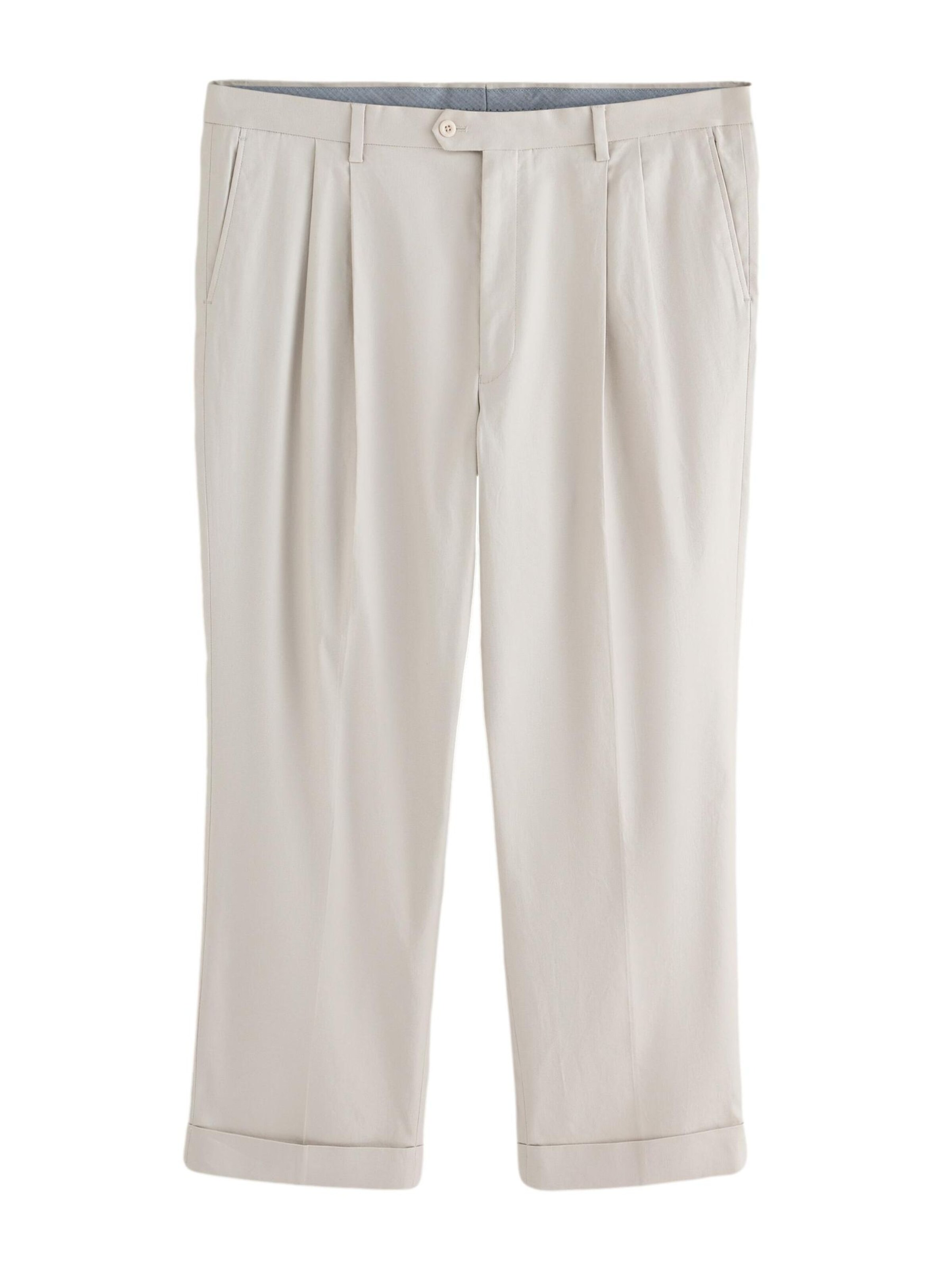 Pantaloni cu dungă pe 44/Regular Next pe crem, Vizualizare produs