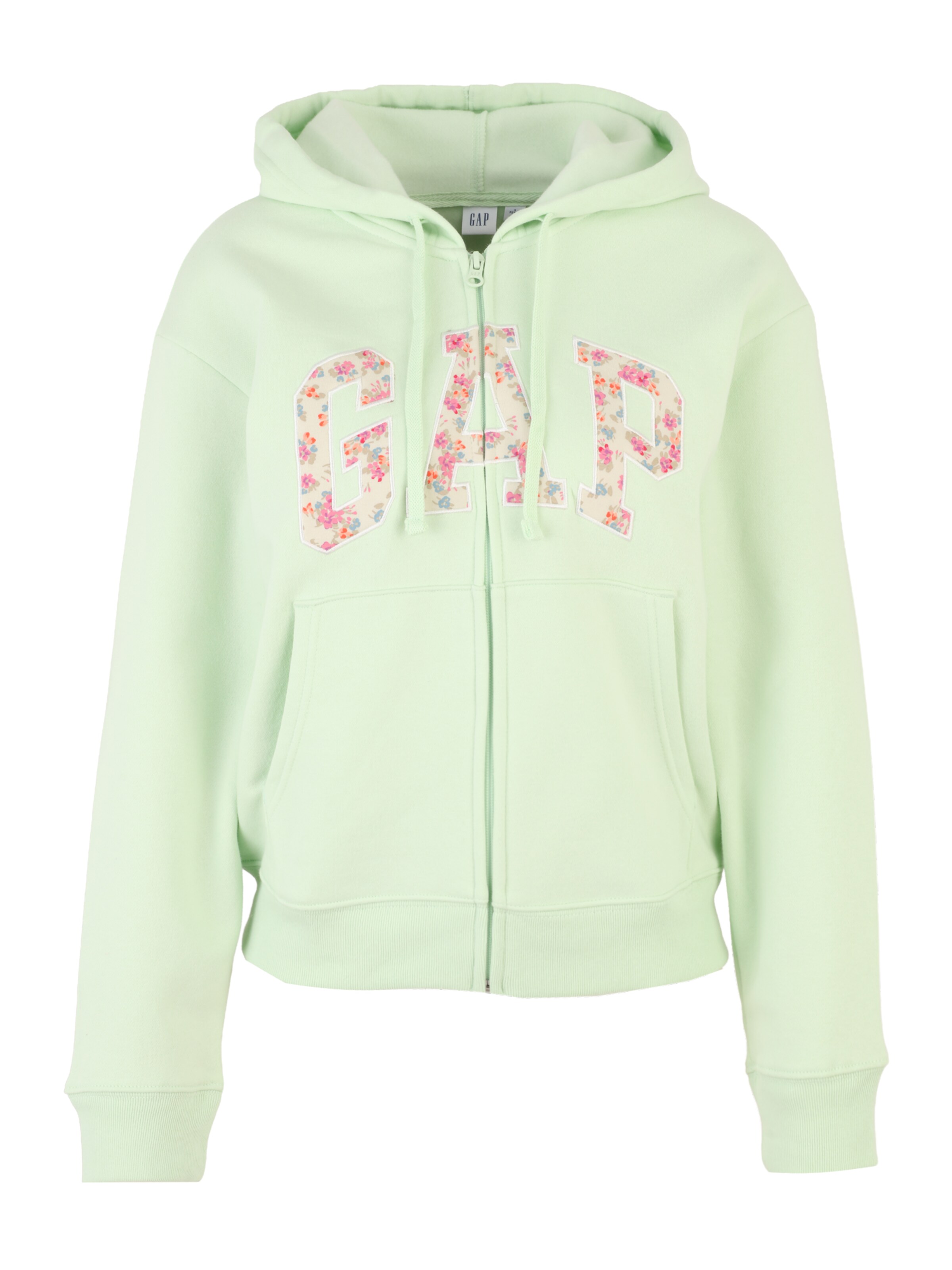 Gap Petite Sweatjacke 'HERITAGE' in Grün: Vorderseite