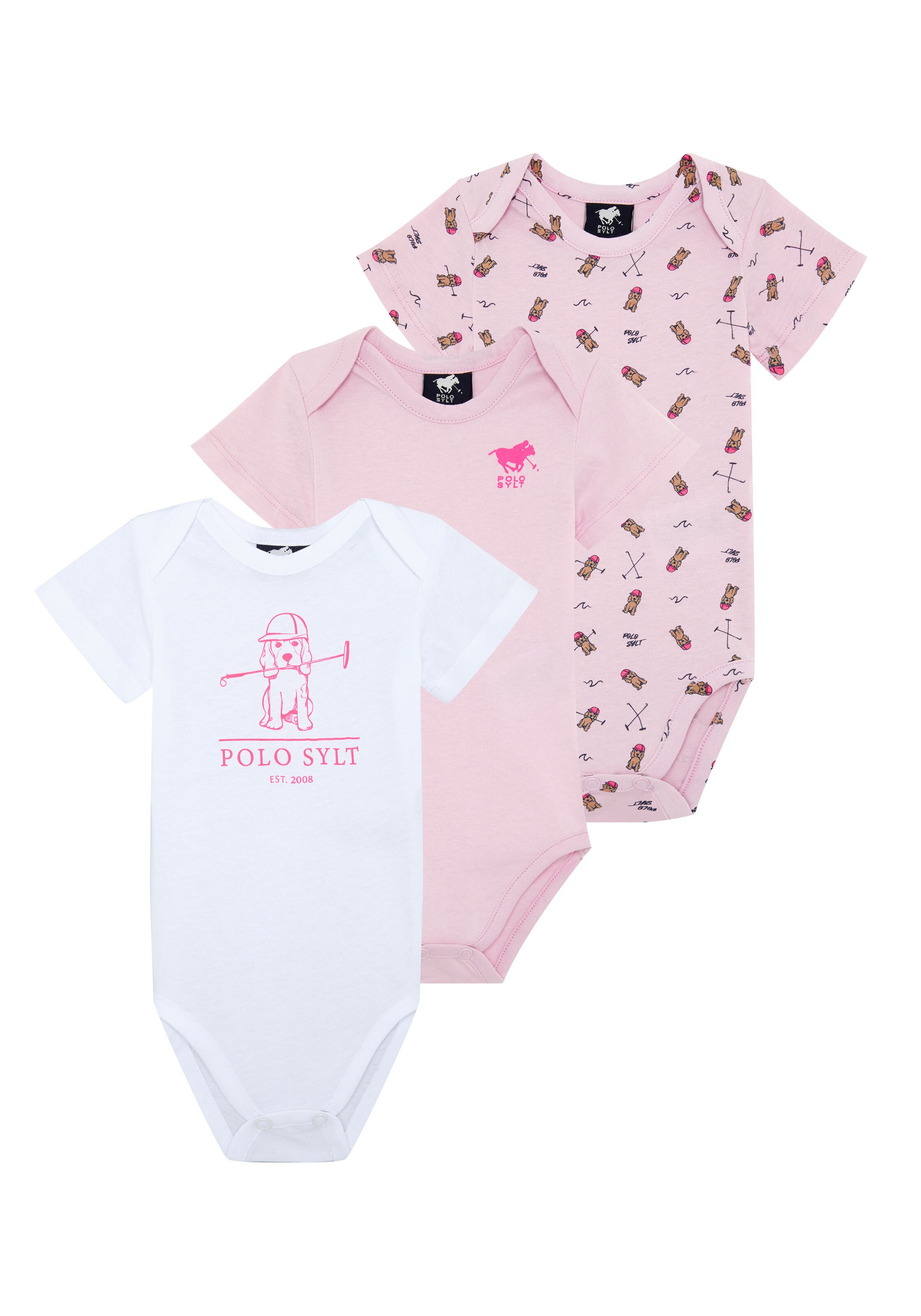 Polo Sylt Romper/Bodysuit in Pink: front
