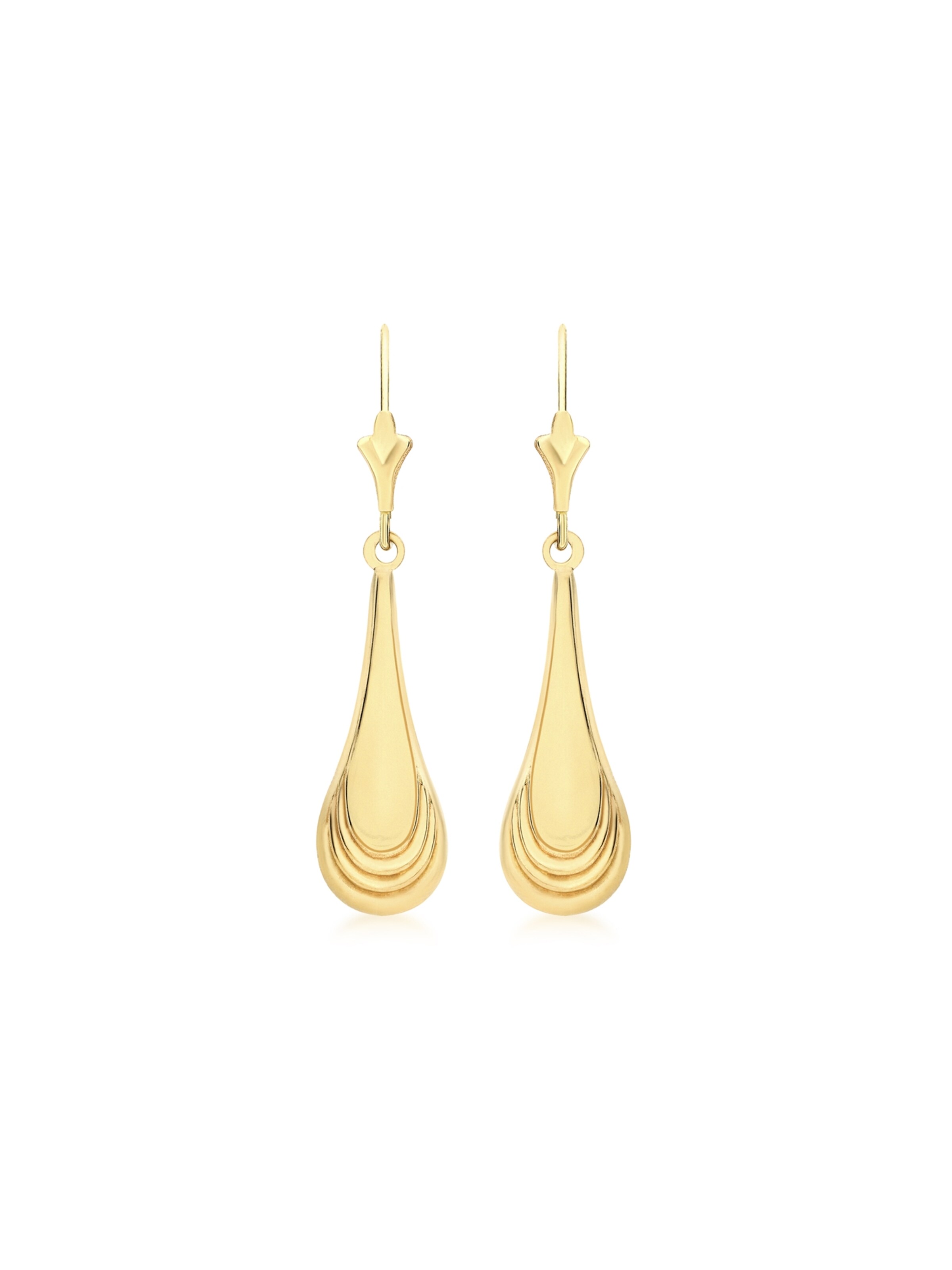 Boucles d'oreilles 'Klassisch' Lucardi en or : devant