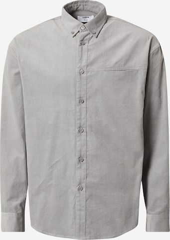 ABOUT YOU x Kevin Trapp Regular fit Button Up Shirt 'Jonte' in Grey: front