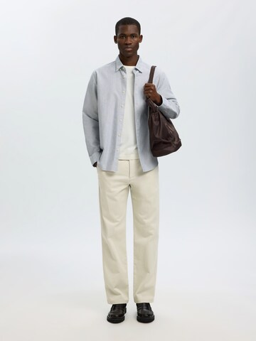 SELECTED Regular Broek 'SLMMiles' in Wit