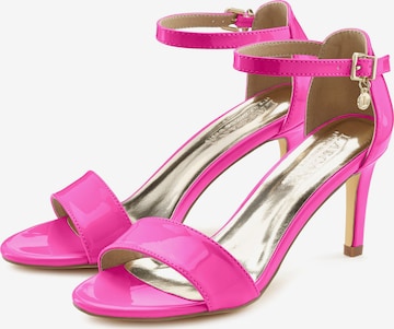 LASCANA Sandalen met riem in Roze