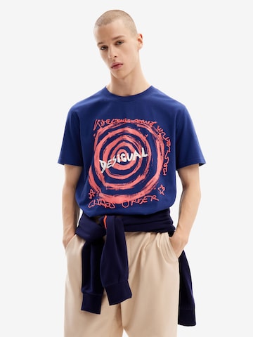 Desigual - Camiseta en azul: frente