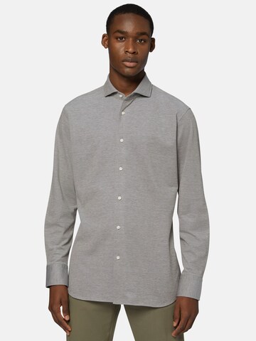 Coupe regular Chemise Boggi Milano en gris : devant