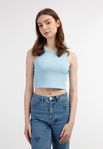 MYMO Top in Blue: front