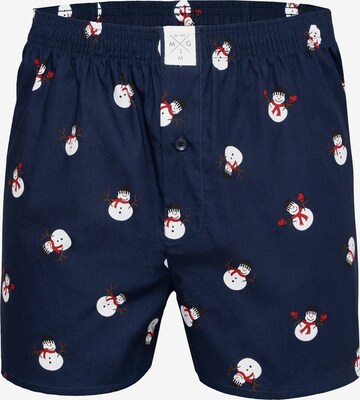 MG-1 Boxershorts 'Christmas' in Blau: predná strana