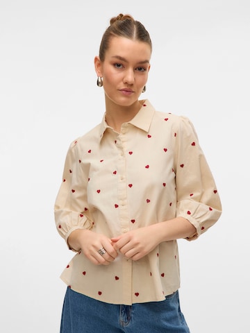 VERO MODA Μπλούζα 'VMFEAT' σε μπεζ