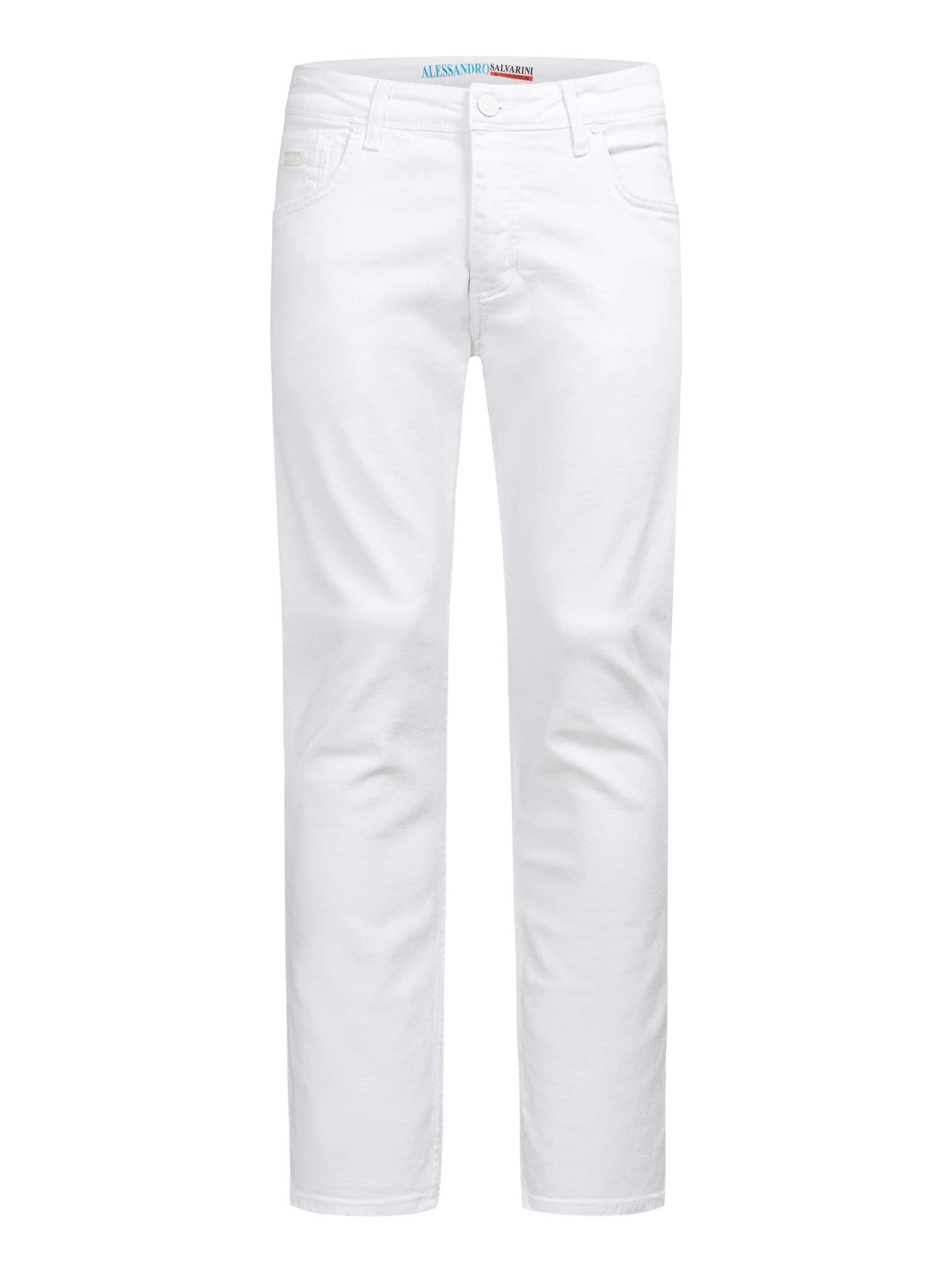 Alessandro Salvarini Regular Jeans in White: front