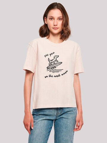 T-shirt 'See You On The Next Wave' F4NT4STIC en rose : devant