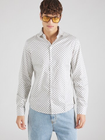 Coupe slim Chemise 'CF ANTON' Casual Friday en blanc : devant