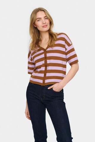 SAINT TROPEZ Cardigan ' Fikam ' i brun: forside