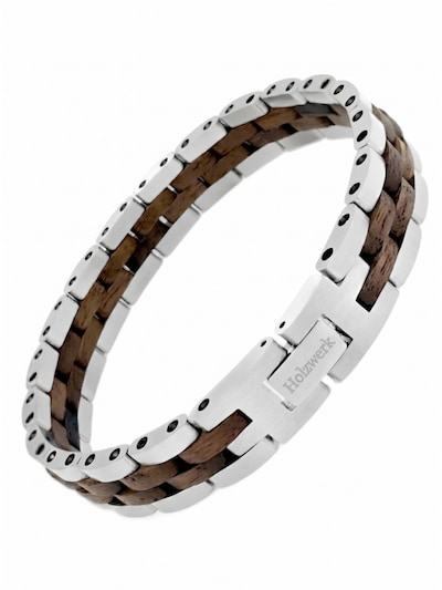 Holzwerk Armbånd 'MELLENSEE' i 19 - 22 cm i sølv, Produktvisning