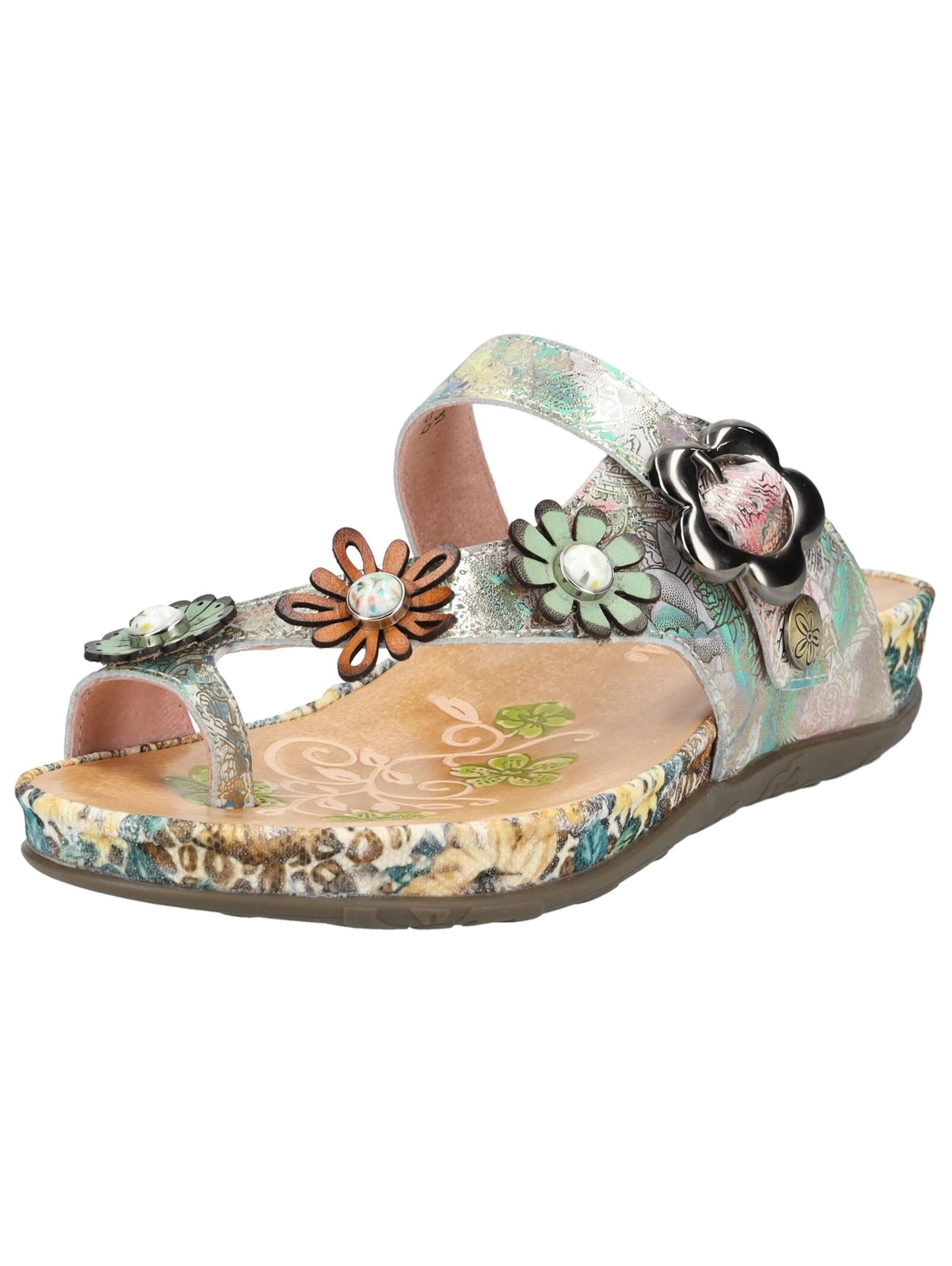 Laura Vita Zehentrenner in Beige: Vorderseite