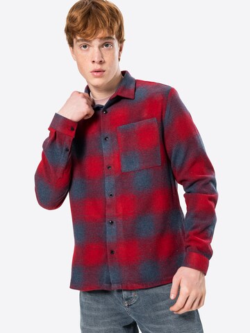 River Island Regular fit Button Up Shirt in Red: front