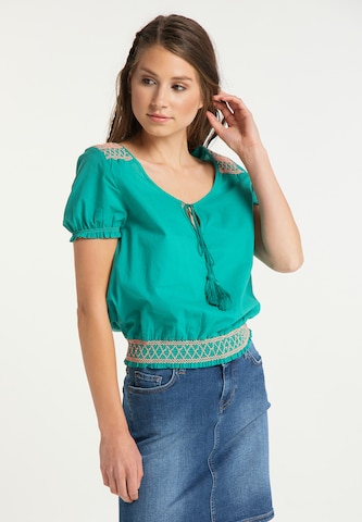 IZIA Blouse in Green: front