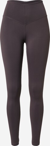 NEBBIA Skinny Workout Pants 'HERO' in Brown: front