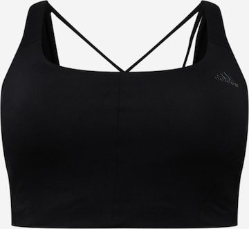 ADIDAS SPORTSWEAR Bustier Sport bh 'Coreflow Medium-Support ' in Zwart: voorkant