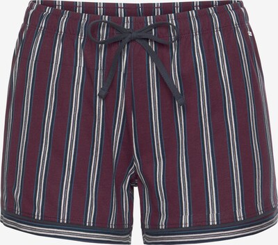 Pantaloni de pijama s.Oliver pe albastru / albastru marin / roșu burgundy / alb, Vizualizare produs