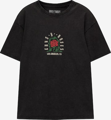 Pull&Bear Shirt 'GUNS N ROSES USE YOUR ILLUSION' in Black: front