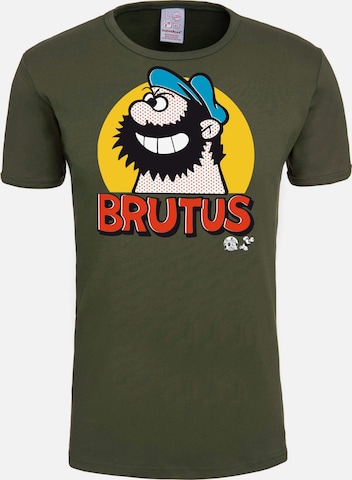 LOGOSHIRT T-Shirt 'Brutus - Pop Art' in Grün: predná strana