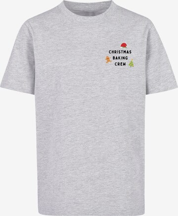 F4NT4STIC Shirt 'Christmas Baking Crew' in Grey: front