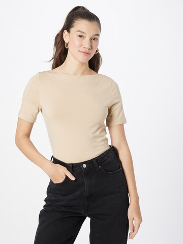 VERO MODA Shirt 'PANDA' in Beige: voorkant