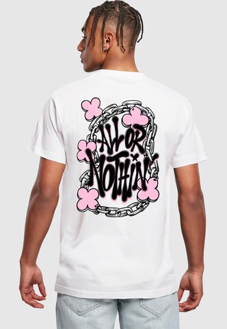 T-Shirt 'All Or Nothin Chain' Mister Tee en blanc : devant