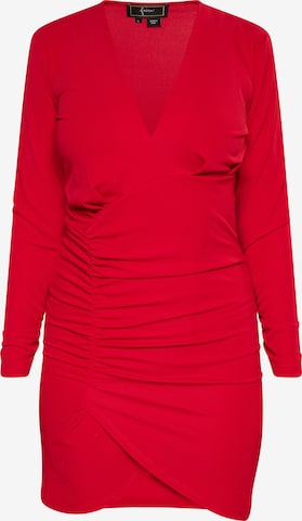 Robe de cocktail faina en rouge : devant