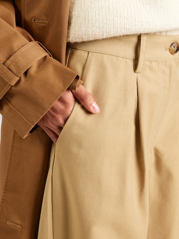 modström Loosefit Bukser med lægfolder 'Tore' i beige