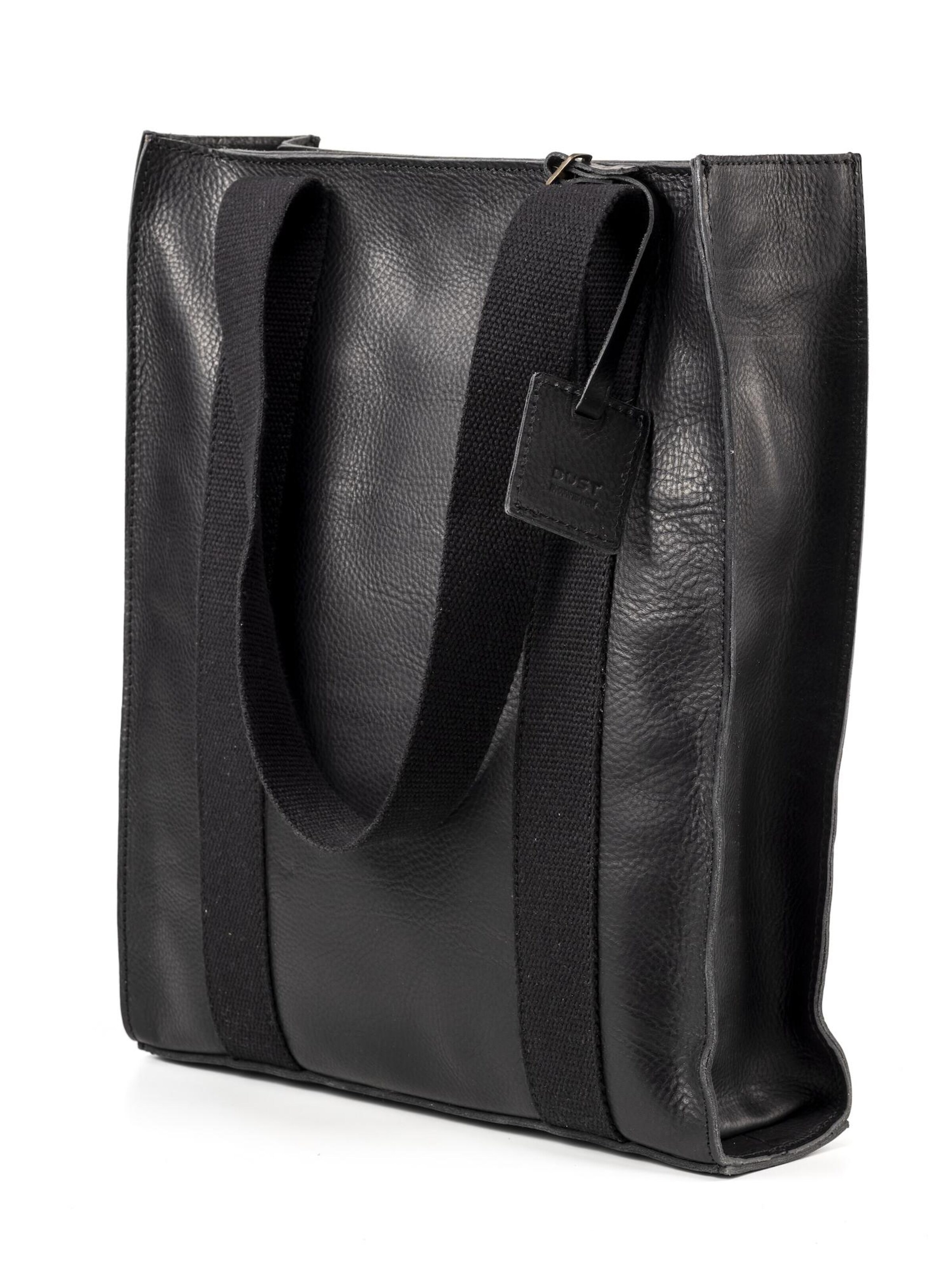 Shopper 'Leather Tote Black Manhattan Collection' di THE DUST COMPANY in nero