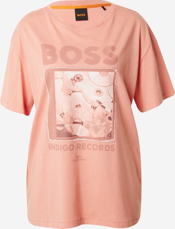 T-shirt BOSS en orange : devant