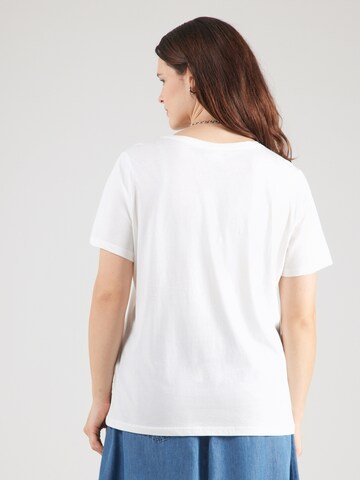 ONLY Carmakoma - Camiseta 'CARMaebell' en blanco