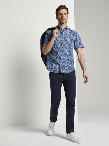 Coupe regular Chemise TOM TAILOR en bleu