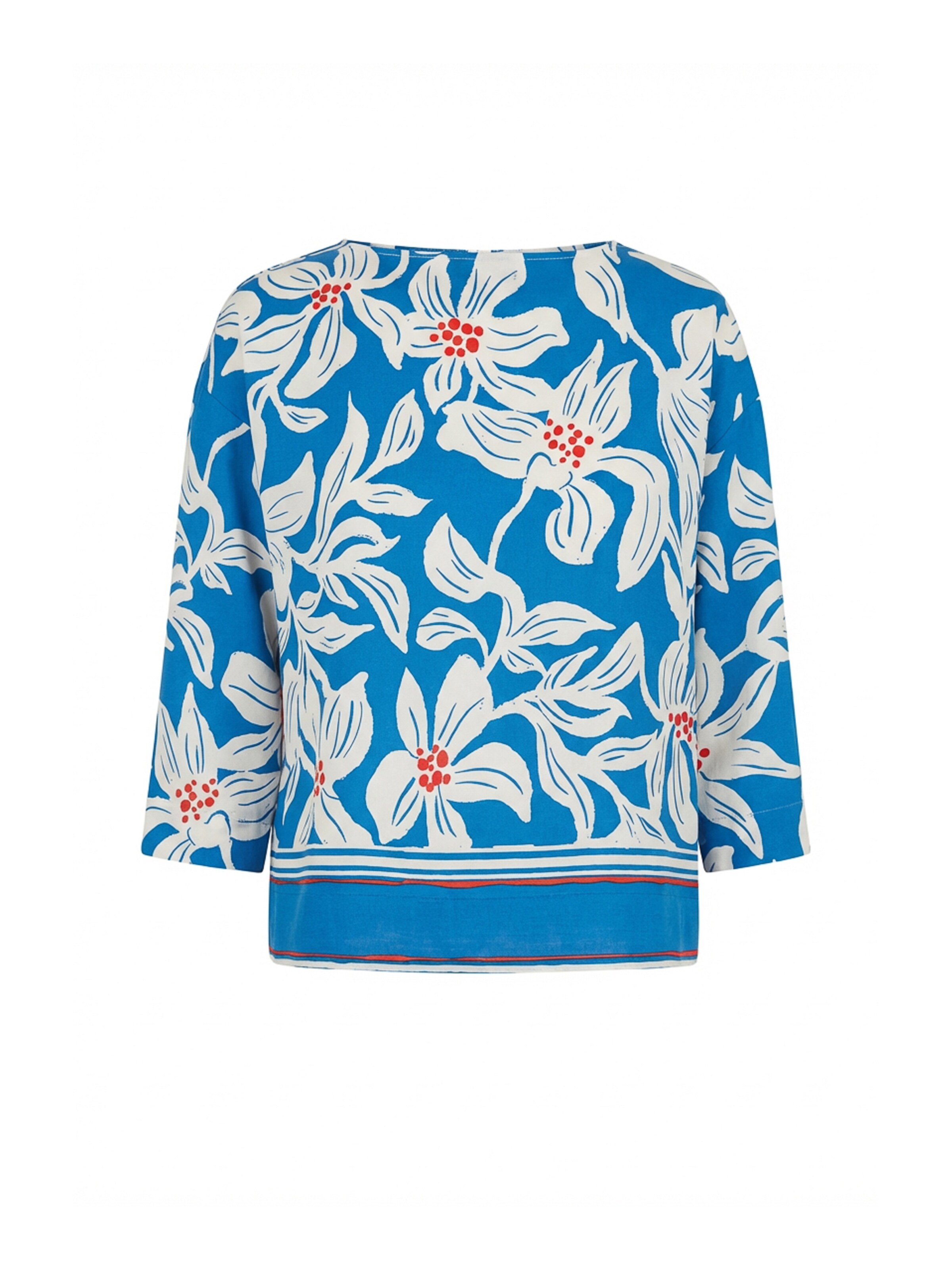 Guido Maria Kretschmer Curvy Блузка 'Rylie' в Королевский синий / Красный / Грязно-белый, Обзор товара