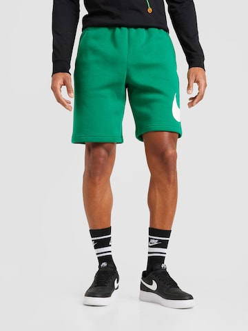 žalia Nike Sportswear Standartinis Kelnės 'CLUB': priekis