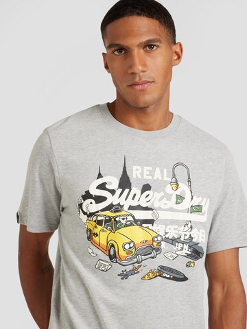 Superdry T-shirt 'NEW YORK' i grå