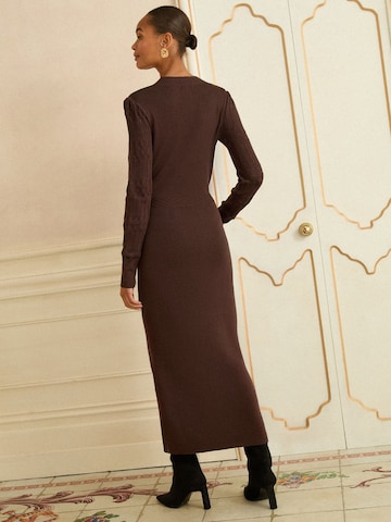 love & roses Knit dress in Brown