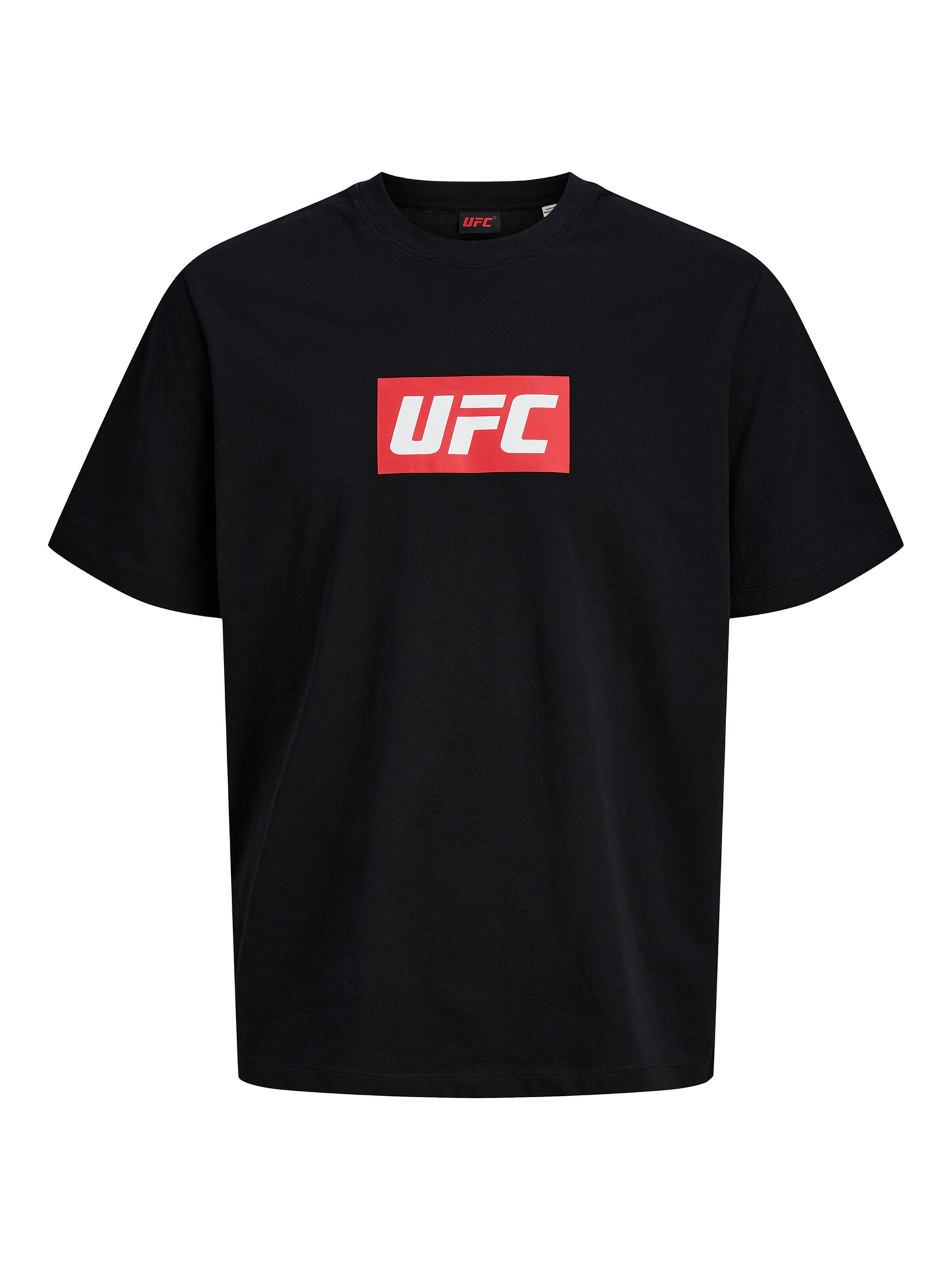 JACK & JONES Μπλουζάκι 'JCOUFC' σε μαύρο: μπροστά