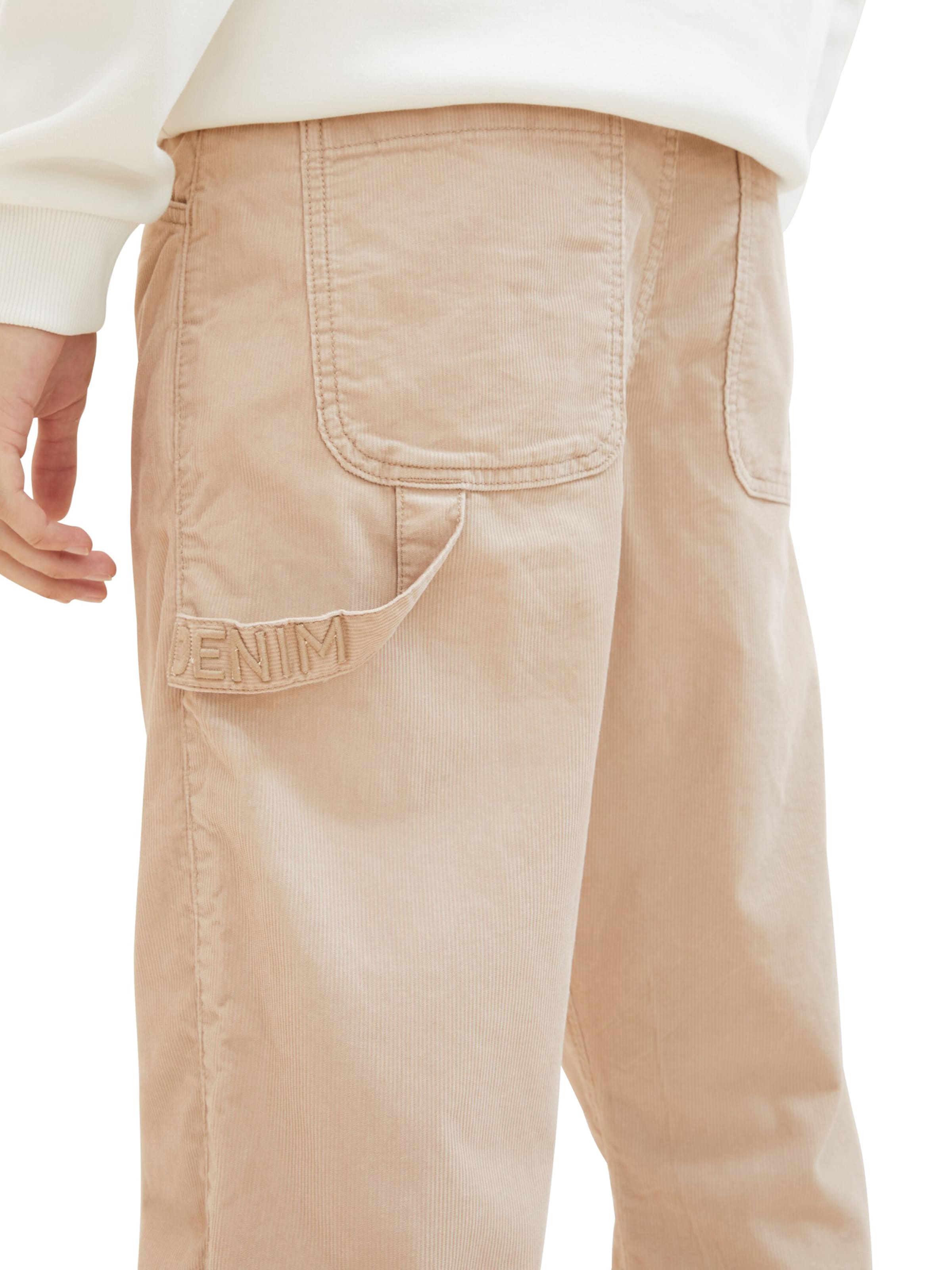 TOM TAILOR DENIM Regular Trousers in Beige