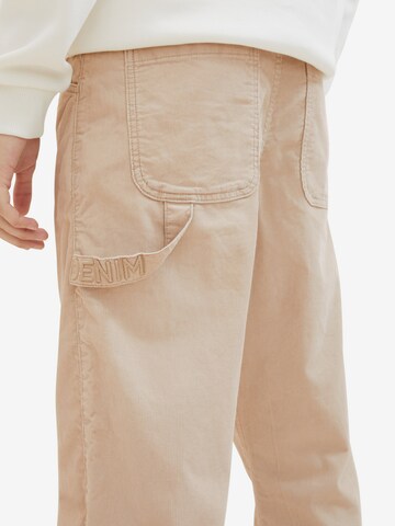 TOM TAILOR DENIM Regular Broek in Beige