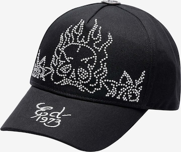 Cappello da baseball 'Lucky Dragon' di Ed Hardy in nero: frontale