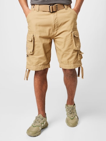 Brandit Regular Pants 'Savage Vintage' in Brown: front