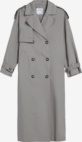 Bershka Between-Seasons Coat in Grey: front