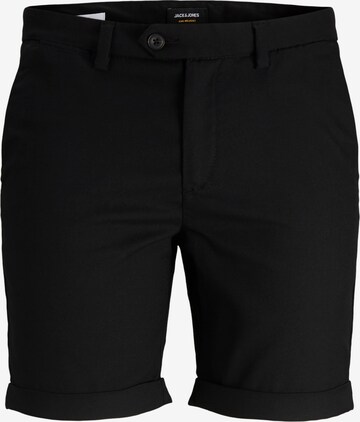 JACK & JONES Slimfit Lærredsbukser 'Connor' i sort: forside