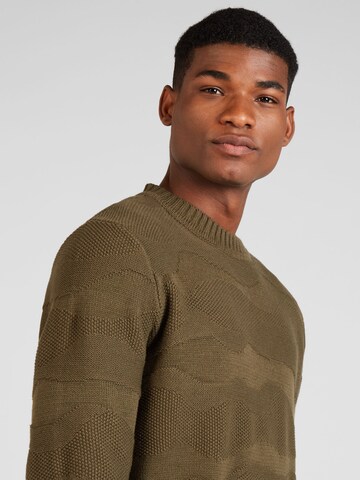 JACK & JONES Svetr 'JOSH' – zelená