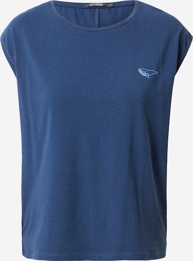 GREENBOMB T-Shirt in indigo / hellblau / weiß, Produktansicht