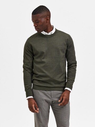 SELECTED HOMME - Pullover 'Town' em verde: frente