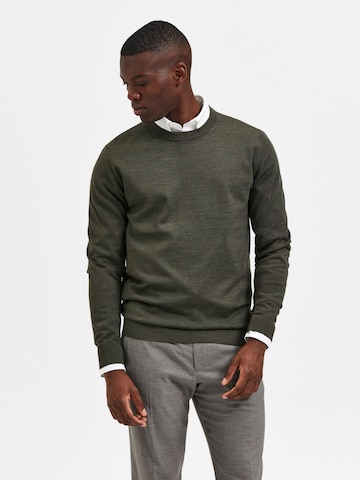 Pullover 'Town' di SELECTED HOMME in verde: frontale
