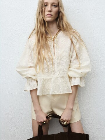 Camicia da donna 'Vivienne' di MANGO in beige: frontale